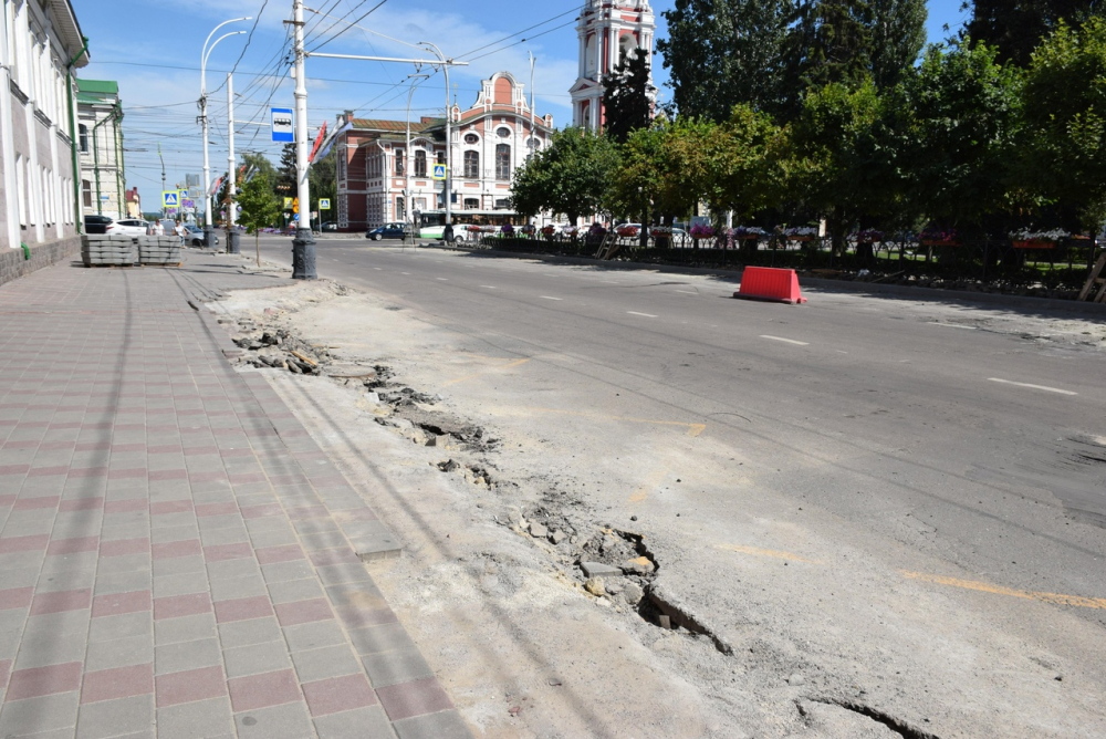 Часть улицы Интернациональной и площадь Ленина в Тамбове отремонтируют за 47 миллионов рублей