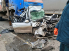 На трассе под Тамбовом «Kia Rio» раздавило между двумя большегрузами