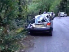 В Абхазии камень с горы раздавил автомобиль с тамбовскими номерами