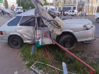 В Мичуринске молодёжь на «Ладе» разбилась о столб световой опоры