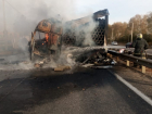 Под Тамбовом в результате ДТП загорелся грузовик