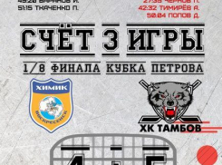 Тамбовские «волки» одержали первую в истории клуба победу в плей-офф