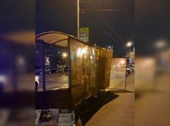 В Тамбове пьяные подростки разбили остановку на Магистральной пока ждали автобус