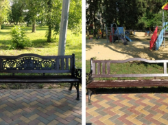 Неизвестные выломали декоративный элемент на скамейке в сквере «у Зои»