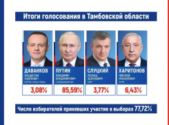 За Владимира Путина в Тамбовской области проголосовало 85,6% избирателей