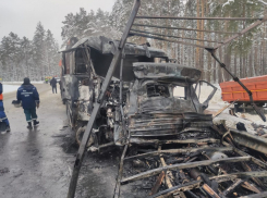 На тамбовском «Северном обходе» произошло серьёзное ДТП: два грузовика сгорели, есть погибшие 