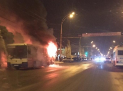 В Тамбове дотла сгорел автобус на маршруте 