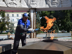 В Тамбове частица Вечного огня с мемориала «Вечная слава» передана на хранение в Дирекцию благоустройства