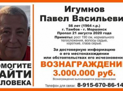 За сведения о местонахождении пропавшего Павла Игумнова объявлена награда
