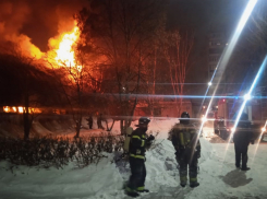 В Тамбове на территории психиатрической больницы сгорел ангар