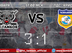 Два большинства и игра голкипера решили исход матча «Тамбов» – «Химик» 