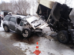 В искореженной грузовиком иномарке под Тамбовом погиб водитель 