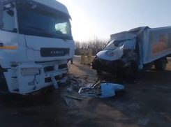 Под Тамбовом ГАЗель, развозившая хлеб, попала под КамАЗ