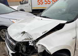 На западе Тамбова произошло массовое ДТП из-за непогоды