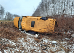 Под Моршанском перевернулась маршрутка с пассажирами