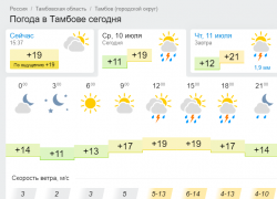 Прогноз погоды Тамбов АМСГ(Тамбовская область, Россия) …