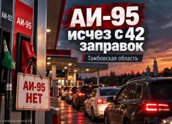 АИ-95 за несколько часов исчез с 42 заправок Тамбовской области