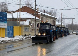В первый день нового года на обработку улиц Тамбова израсходовали почти 500 тонн пескосоляной смеси