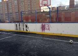 Новую многофункциональную площадку на улице Сенько в Тамбове уже успели изуродовать