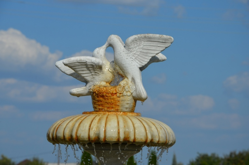 В Ржаксинском районе на месте пустыря появился парк с фонтаном