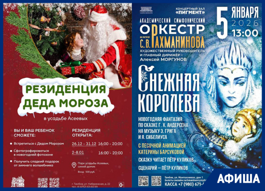 Как весело и с пользой провести новогодние каникулы в Тамбове?