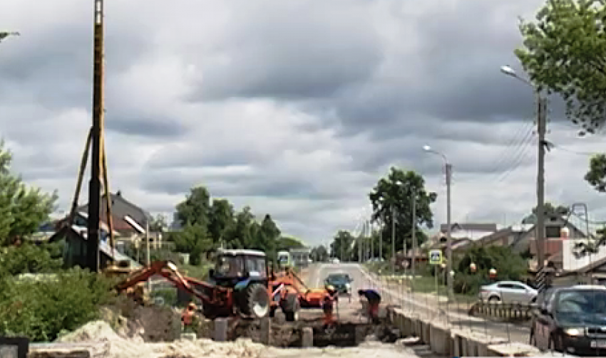 Пробки в Донском появились из-за ремонта моста 