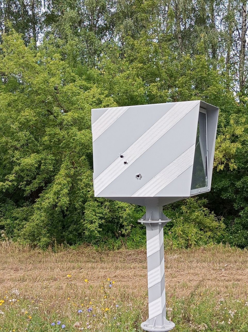 В Тамбовской области неизвестные расстреляли камеру фиксации нарушений на трассе