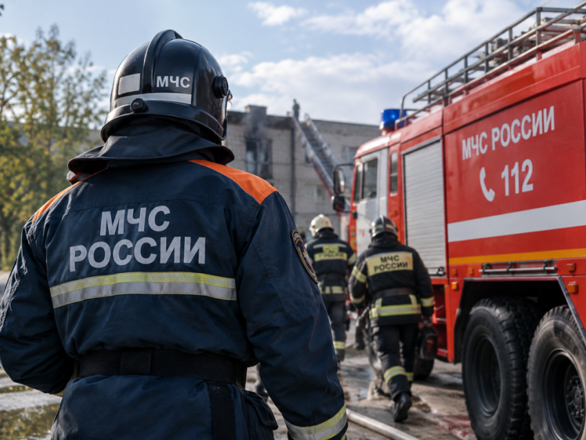 В селе Донское загорелись автобусы