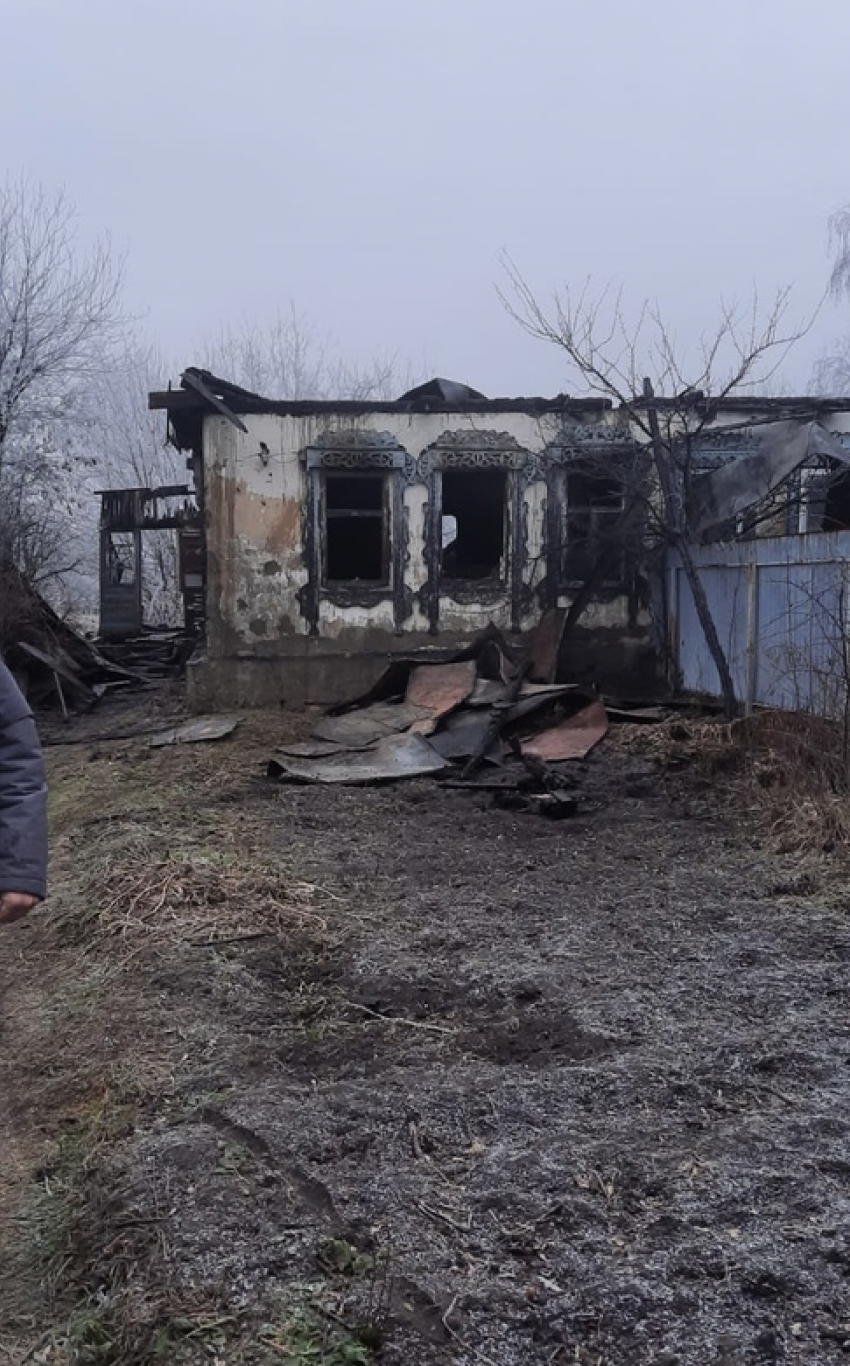В Мичуринске сгорел частный дом, погиб молодой мужчина