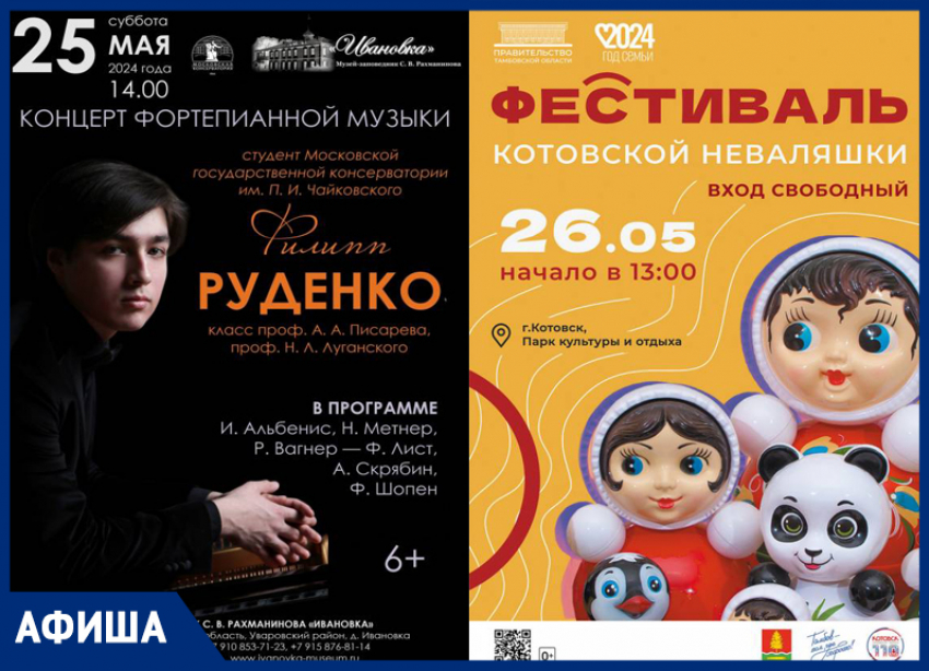 Воздушная гимнастика, отчётный концерт в «Ивушке» и фестиваль Неваляшки: афиша выходного дня от «Блокнот Тамбов»