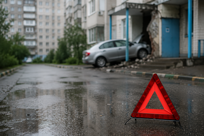Машина влетела в подъезд на Володарского, где жители годами жалуются на сквозной проезд