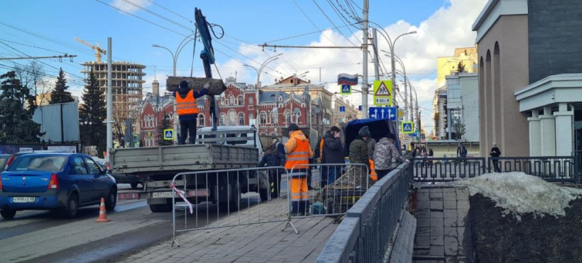 В Тамбове обрушилась часть моста через реку Студенец