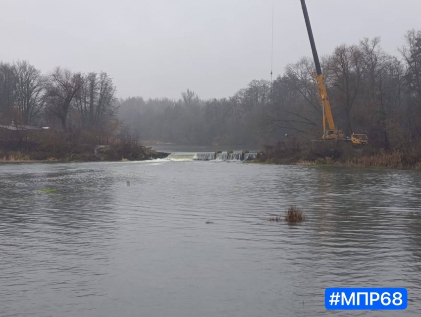 В Пригородном лесу приступили к демонтажу перемычки на Цне