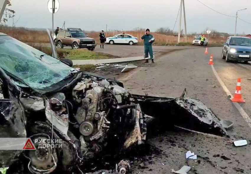 «Лада Калина» под Тамбовом врезалась в столб: пассажирка погибла